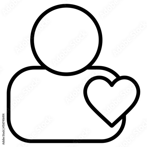 selfcare icon flat thin outline art logo