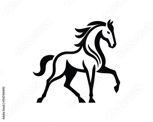 Regal elegant equestrian vector artwork regal