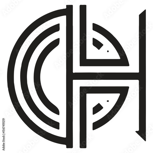 Elegant “CH” Monogram Logo Design – Minimal, Professional, Stylish Branding Template