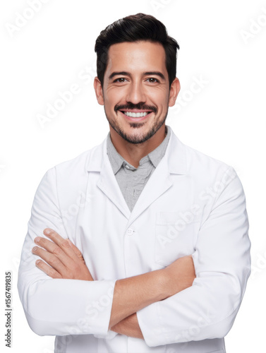 Professional pharmacist in transparent background