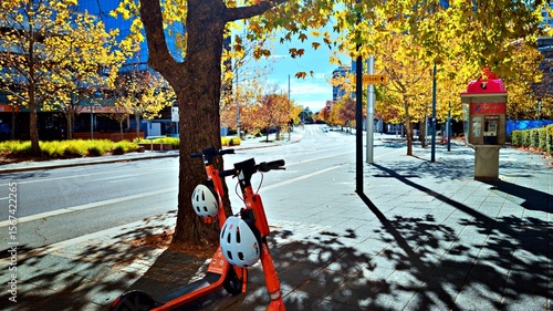 Canberra City Centre on Sunday morning, Australia.