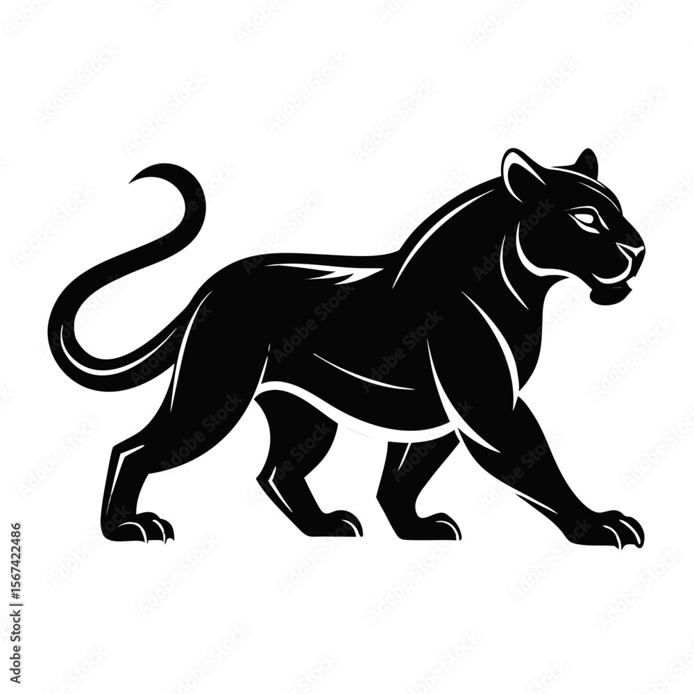 Obraz premium black panther vector