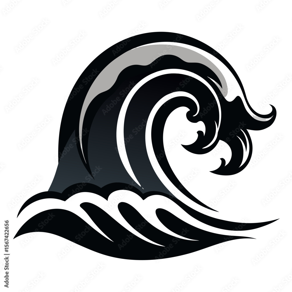 Naklejka premium vector illustration of an abstract snail