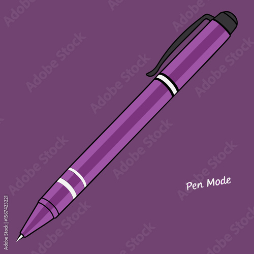vector illustration of a pen