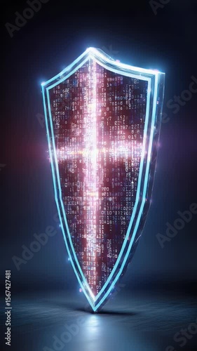 Wallpaper Mural Glowing digital shield graphic Torontodigital.ca