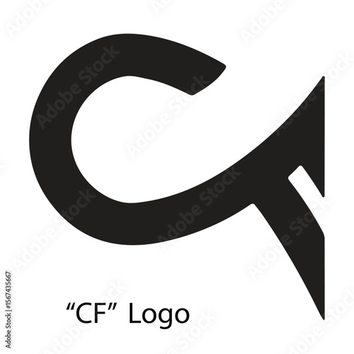 Elegant “CF” Monogram Logo Design – Minimal, Professional, Stylish Branding Template