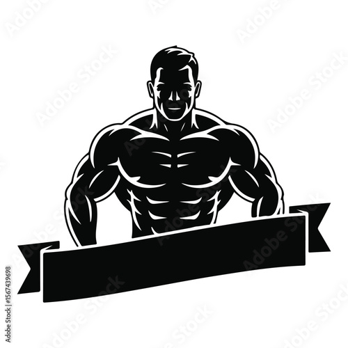 Gym-Bodybuilder-Silhouette-Vector-Illustration-Design