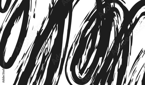 Abstract Scribble in Black and White