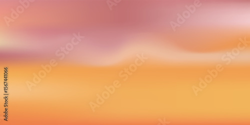 Sunset Sky Background,Sunrise cloud Orange,Yellow,Pink in morning Summer,Vector sunny Autumn,Nature landscape field in evening.Winter sunlight,cartoon illustration Horizon Spring sundown by Sea Beach
