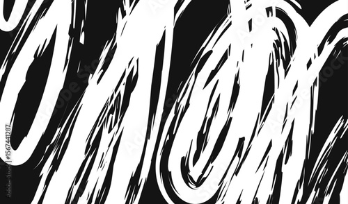 Abstract Scribble in Black and White