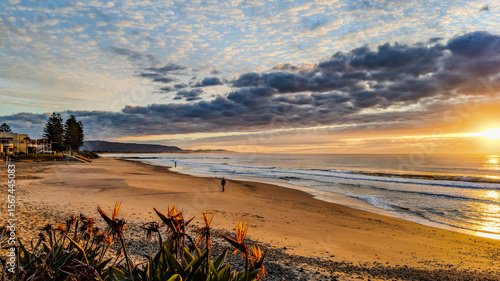North Wollongong Beach at sunrise, NSW, Australia.