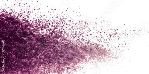 Acai powder flying, isolated on white background and texture. Face powder flying isolated on white background