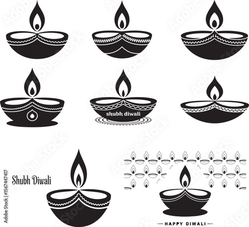 Diwali Diya Set - Traditional Indian Lamps & Festival