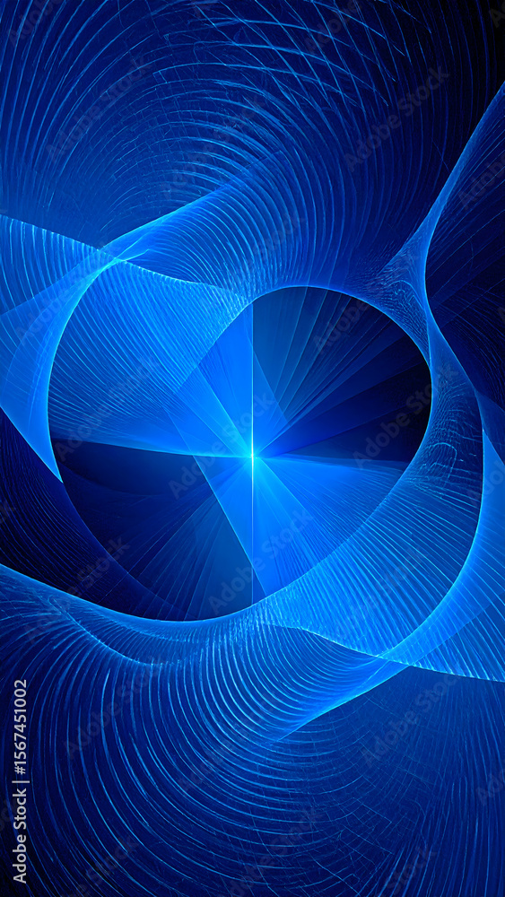 Fototapeta premium Abstract Blue Swirling Energy.