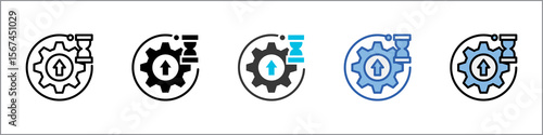 Efficiency Icon Pack Multistyle Illustration