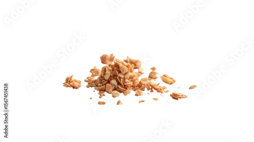 Granola Clusters on Transparent Background