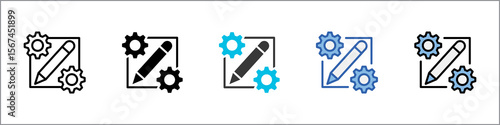 Customization Icon Pack Multistyle Illustration