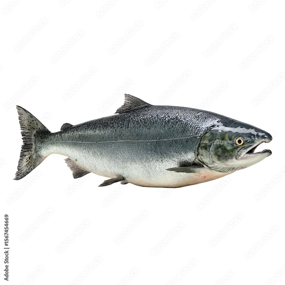 Naklejka premium Chinook Salmon Fish Aquatic Wildlife Ocean Animal