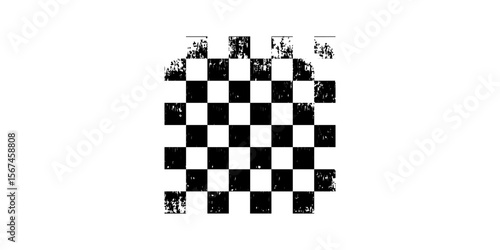 Racing flag grunge design of vector car race sport, auto rally and motocross.