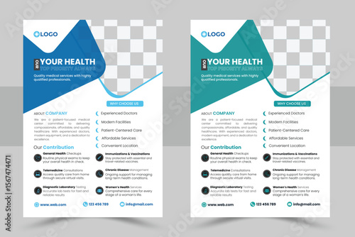 Corporate healthcare and medical flyer design