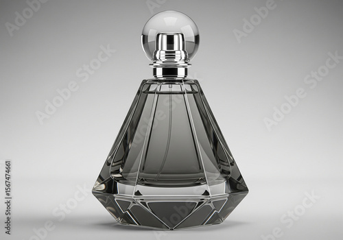 Elegant Diamond-Shaped Perfume Bottle Design Luxury Fragrance Packaging Concept