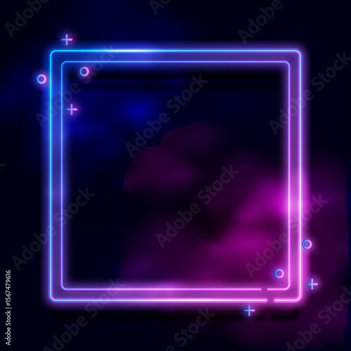 Gaming Neon Frames, Glowing Frame for Twitch and YouTube Streams, Stylish Neon Gaming Border for Video Content Creators, and a fully editable vector file.