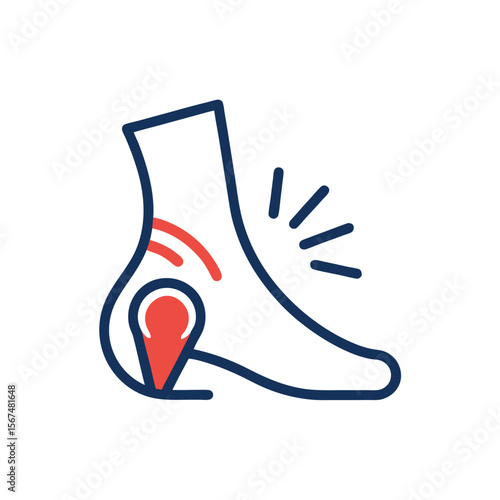 Ankle Pain Icon Depicting Sprain or Twisted Injury