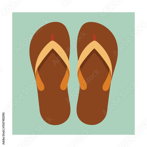 Classic Brown Flip Flops with Neutral Casual Style
