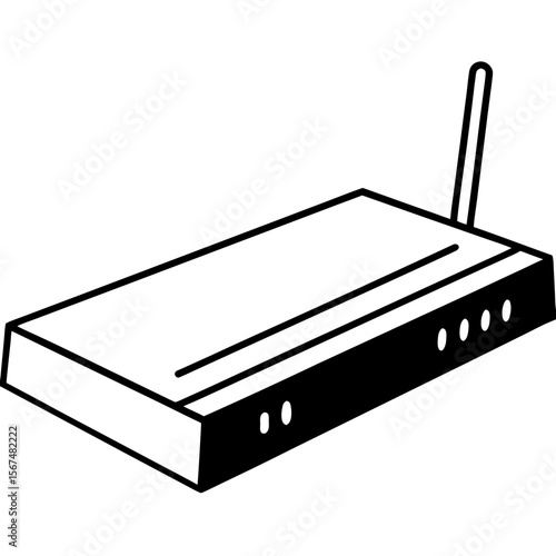 Modem  Electronic Device Icon Minimalist Vector AI Graphic for Digital and Web Design