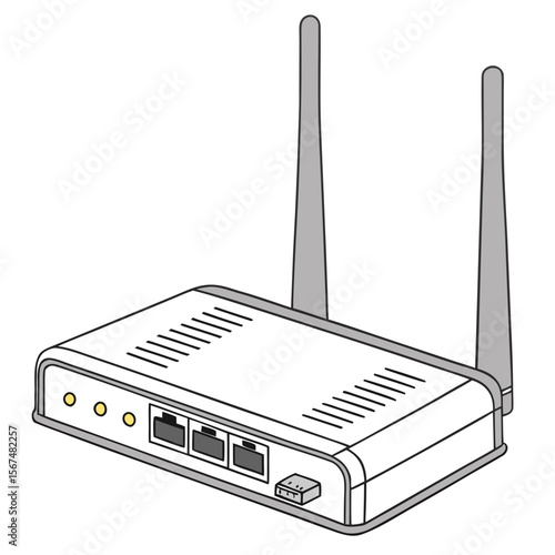 Modem  Electronic Device Icon Minimalist Vector AI Graphic for Digital and Web Design