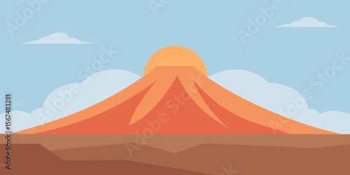 Here's a single sentence for naming an image depicting the Pyramids of Giza:

Sunset over the ancient Egyptian desert landscape with the majestic pyramids under an orange sky