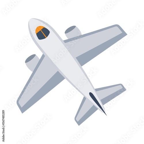 Airplane Flying Icon in Isometric View for Vacation and Trip Ideas