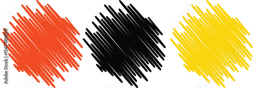 Orange black yellow diagonal strokes vector