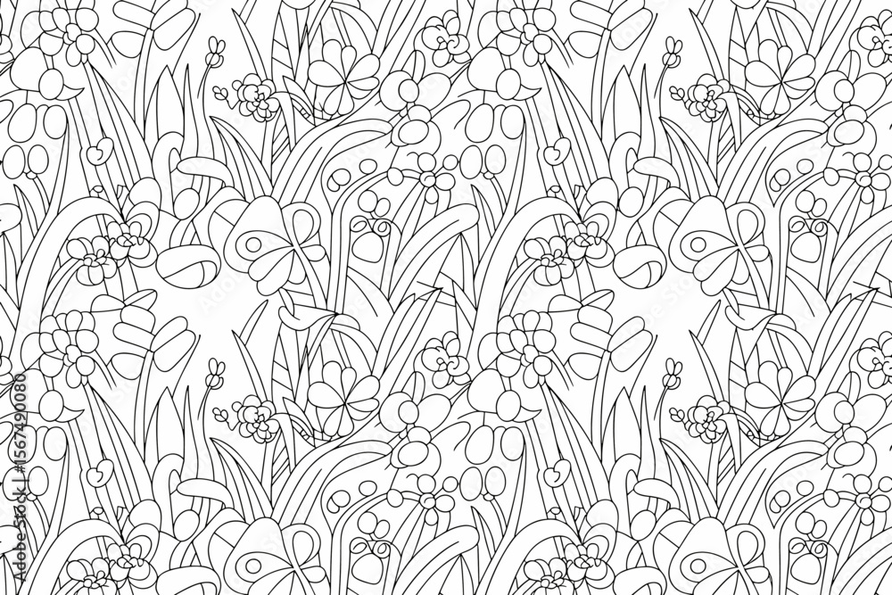 Fototapeta premium Grass Borders Collection | Green Meadow Vector Design Elements