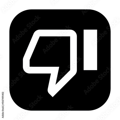 Thumbs-down icon indicating disapproval or dislike.