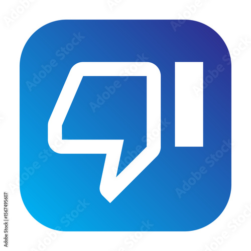 Thumbs-down icon indicating disapproval or dislike.