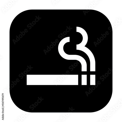 Smoking icon depicting a lit cigarette.