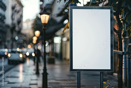 Empty Signage Stand Design Template Mockup Display for Advertising Poster Billboard or Represent
