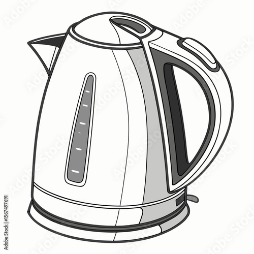Electric Kettle  Electronic Device Icon Minimalist Vector AI Graphic for Digital and Web Design