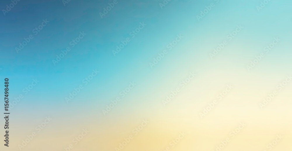 Naklejka premium Soft Blue and Yellow Gradient Sky Background