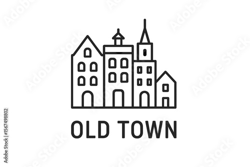 Historic architecture in an old town showcasing unique building designs and charming streets in a quaint urban setting