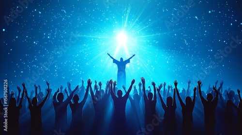 A group of people on a stage with the words free on the bottom