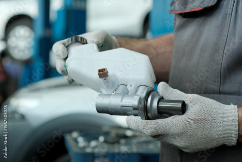Картината върху платно Car service center