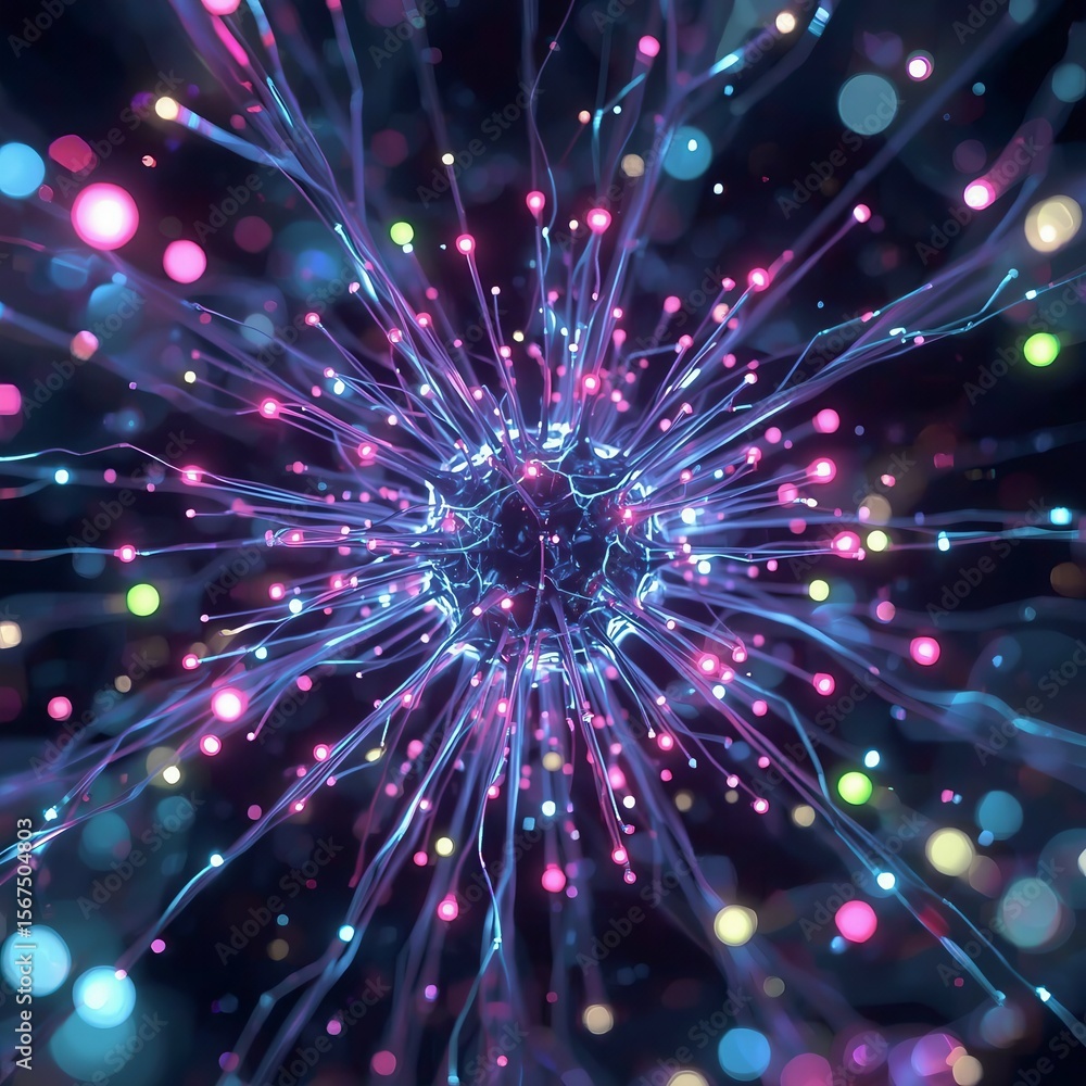 Fototapeta premium abstract colorful fireworks