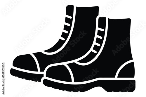 winter boots vector icon