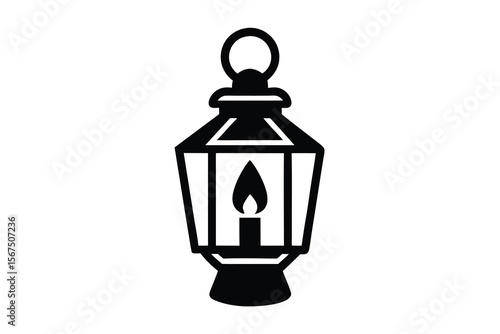 candle lantern vector icon