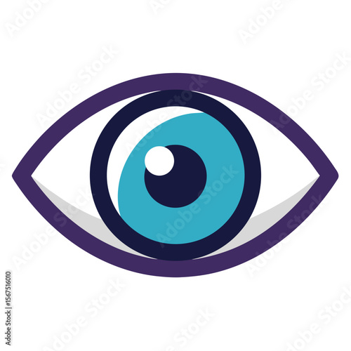 Blue and purple eye graphic iris pupil