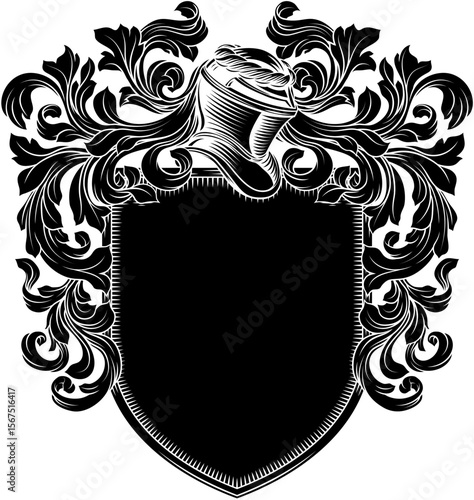 Coat of arms crest knight f...