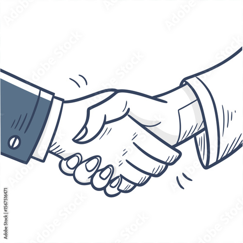 Business handshake agreement partnership deal vector