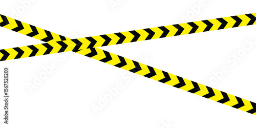 Danger barrier tape illustration and seamless tape pattern caution warning yellow sign precaution working security attention black text on yellow tape background web site in eps 10.